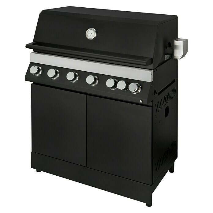 Kingstone KMS Gasgrillküche The Quad SixAnzahl Brenner: 6, Hauptgrillfläche: 89,2 x 45 cm, 21 kW, Material Rost: Gusseisen Diagonal View