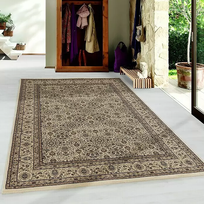 Kurzflorteppich Kashmir 2602 - Beige, 290 x 200 cm, 100% Polypropylen - Stimmungsaufnahme