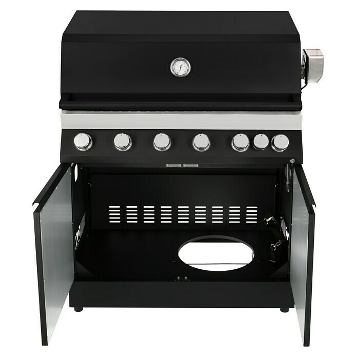 Kingstone KMS Gasgrillküche The Quad SixAnzahl Brenner: 6, Hauptgrillfläche: 89,2 x 45 cm, 21 kW, Material Rost: Gusseisen Front View