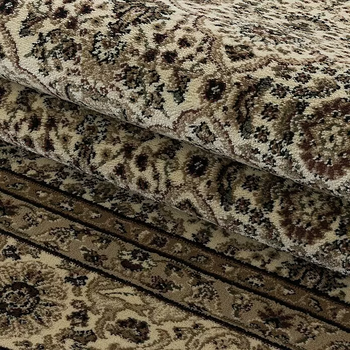 Kurzflorteppich Kashmir 2602 - Beige, 290 x 200 cm, 100% Polypropylen - Detailaufnahme