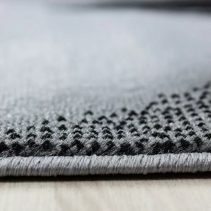 Kurzflorteppich Plus 8008 - Schwarz, 370 x 280 cm, 100 % Polypropylen - Detailaufnahme