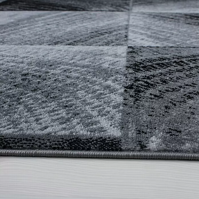 Kurzflorteppich Plus - Schwarz/Anthrazit, 370 x 280 cm, 100 % Polypropylen - Detailaufnahme