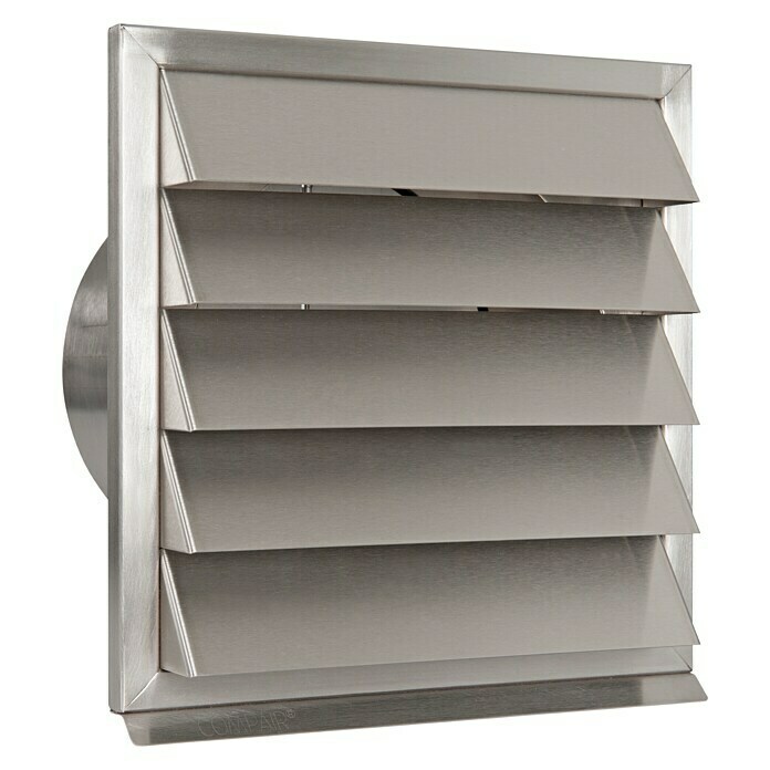 Nedco Gevelrooster Eco+ (Geborsteld RVS, b x h: 240 x 240 mm, Roestvrij staal, Luchtdoorlaat: 206 cm²) | BAUHAUS