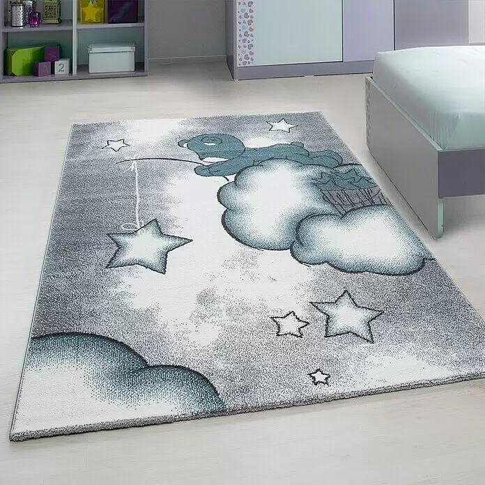 Kinderteppich Kids 0580Blau, 150 x 80 cm, 100 % Polypropylen