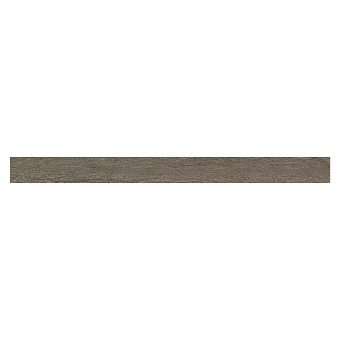 Atlas Concorde Solution Fable Sockelfliese Grey - 7,2 x 90 cm, Grau - Nahaufnahme eines Holztischs mit brauner Maserung, die eine rustikale und natürliche Ästhetik verleiht und eine warme Textur zeigt.