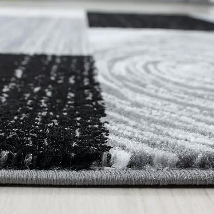 Kurzflorteppich Parma 9220 - Schwarz, 200 x 140 cm, 100 % Polypropylen - Detailaufnahme