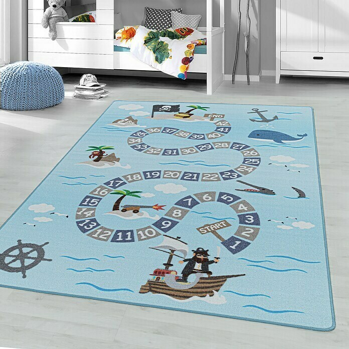 Kinderteppich Play 2908 (Blau, 170 x 120 cm, 100% Polyamide) | BAUHAUS