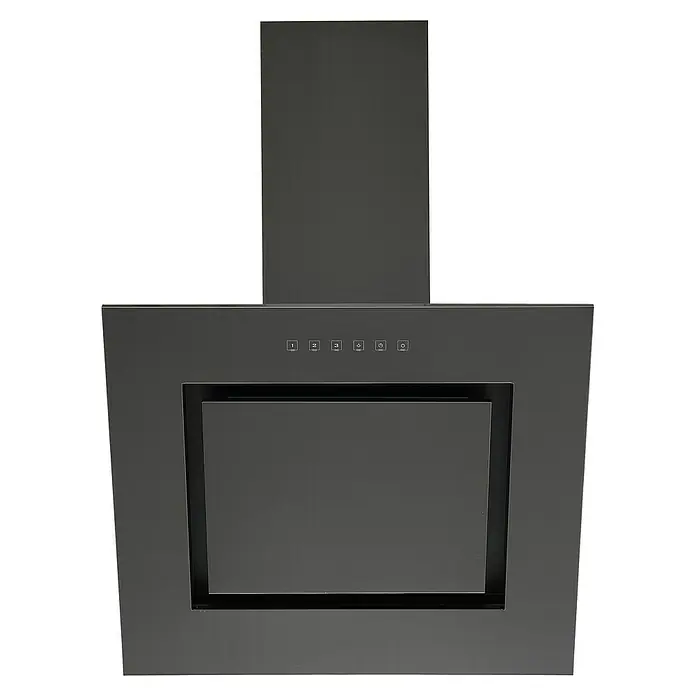 Respekta Premium Composición de cocina Amanda - Ancho: 280 cm, Blanco (campana negra), Con electrodomésticos - Campana extractora negra elegante con panel de control y amplia zona de succión para una extracción eficaz de humos en la cocina.