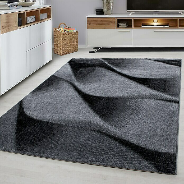 Kurzflorteppich Parma 9240 (Schwarz, 150 x 80 cm, 100% Polypropylen) | BAUHAUS