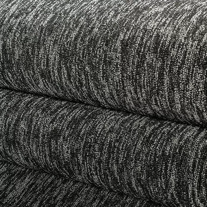 Kurzflorteppich Nizza - Anthrazit, Durchmesser: 200 cm, 100 % Polypropylen - Gefalteter dunkelgrau-weißer Teppich oder Textilstoff mit gemustertem, dichtem Gewebe.