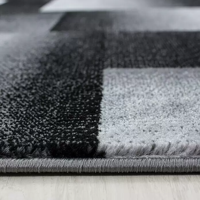 Kurzflorteppich Miami 6560Schwarz, 150 x 80 cm, 100% Polypropylen