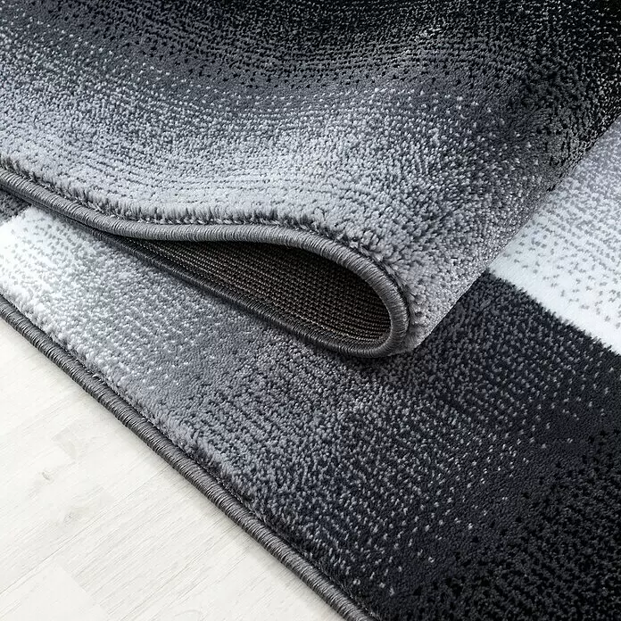 Kurzflorteppich Miami 6560Schwarz, 150 x 80 cm, 100% Polypropylen