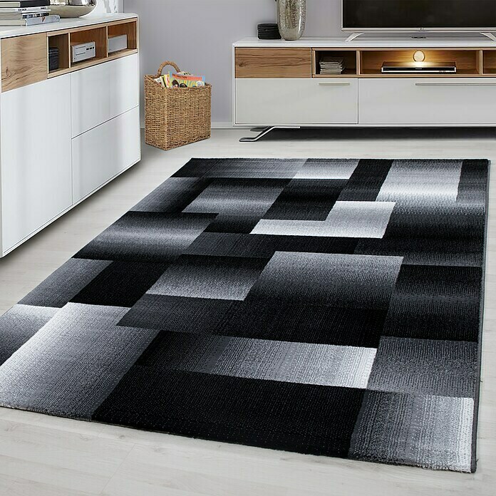 Kurzflorteppich Miami 6560 (Schwarz, 200 x 140 cm, 100 % Polypropylen) | BAUHAUS