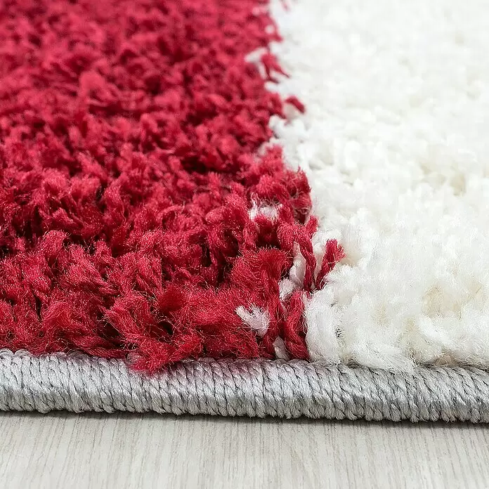 Hochflorteppich Life 1501 - Rot, 110 x 60 cm, 100% Polypropylen - Detailaufnahme