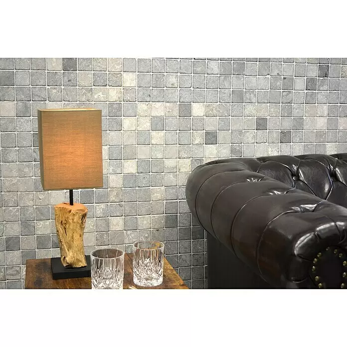 Mosaikfliese Quadrat Uni MOS TN48LG - 30,5 x 30,5 cm, Lichtgrau, Matt - Stimmungsaufnahme