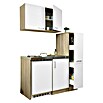 Respekta Miniküche MK130ESWOSS (Breite: 130 cm, Mit Duo-Kochmulde, Weiß)