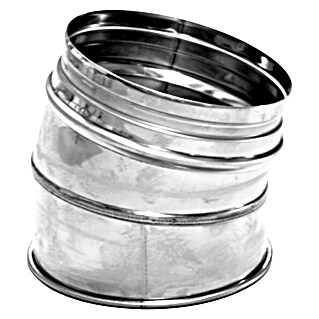 Nedco Kachelpijpbocht Enkelwandig 15° (Diameter: 150 mm, Geborsteld RVS)