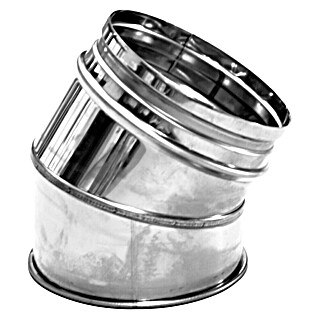 Nedco Kachelpijpbocht Enkelwandig 30° (Diameter: 150 mm, Geborsteld RVS)