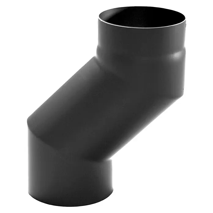 Kachelpijp enkelwandig bocht 90 graden 150mm getrokken met inspecti