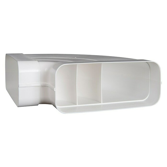 Nedco Vlakkanaalbocht Eco+ (Afmeting aansluitstukken: 220 x 90 mm, Horizontaal, 90 °, Wit, Kunststof) | BAUHAUS