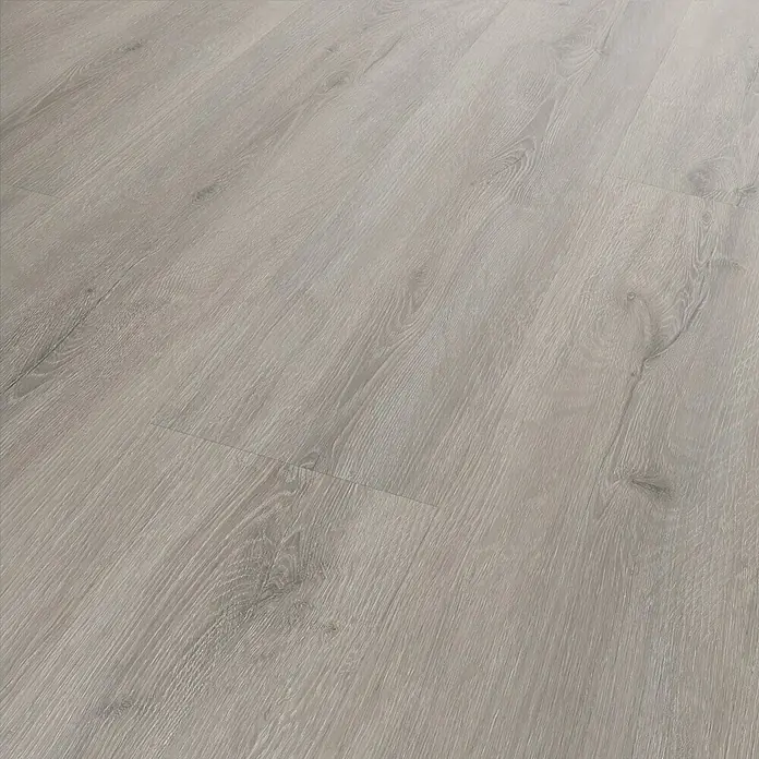 Vinylboden Strong SPC Structure - Carolina, Landhausdiele, 1.220 x 228 x 3,8 mm - Nahaufnahme eines Vinylbodens mit einem hellen Holzdekor, der eine moderne und natürliche Optik bietet. Die Oberfläche ist detailreich und ansprechend.