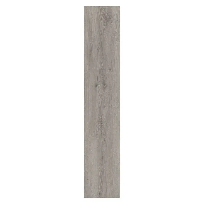 Vinylboden Strong SPC Structure - Carolina, Landhausdiele, 1.220 x 228 x 3,8 mm - Abbildung einer grauen Holzfurnierplatte mit Maserung, perfekt für Möbel oder Bodenbeläge, um einen natürlichen Look zu kreieren.