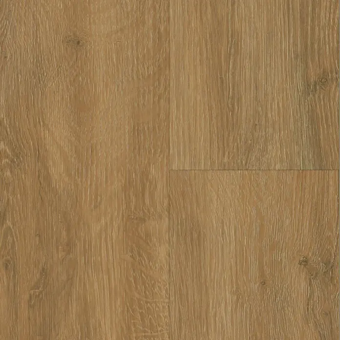 Vinylboden Strong SPC Structure Tennessee1.220 x 228 x 3,8 mm, Landhausdiele, Tennessee - Nahaufnahme eines Laminatbodens in warmen Holztönen, der eine realistische Holzstruktur aufweist.