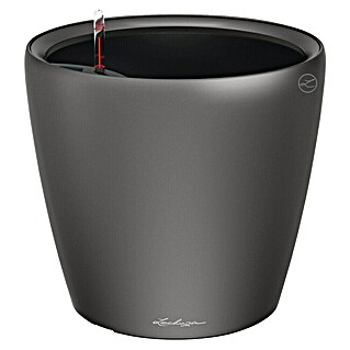 Lechuza Classico Pflanztopf Premium LS (Außenmaß (Ø x H): 28,5 x 26 cm, Anthrazit Metallic)
