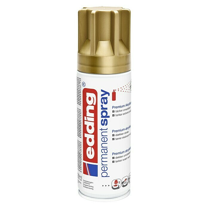 Edding Permanent SprayReichgold, 200 ml Front View