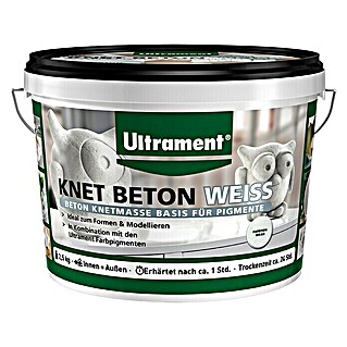 Ultrament Beton-Knetmasse Knet Beton Weiß (Weiss, 2,5 kg)