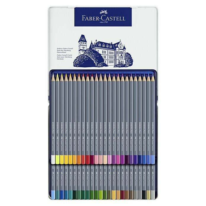 Faber-Castell Aquarellstift-Set Goldfaber Aqua48 Stk., Mehrfarbig, Strichstärke: 3,3 mm Front View