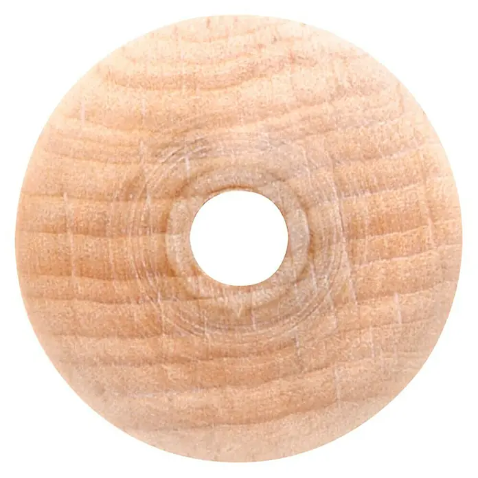 Glorex Rohholzkugel - 25 mm, 8 Stk. - Holzkugel mit einem Loch in der Mitte, ideal für Bastelarbeiten und kreative Projekte. Das Holz ist hell und hat eine schöne Maserung.