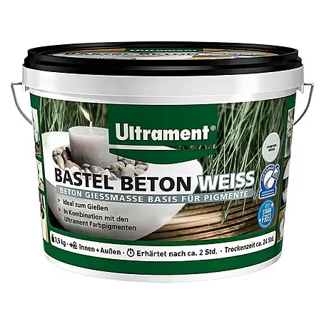 Ultrament  Beton-Gießmasse Bastel Beton Weiss