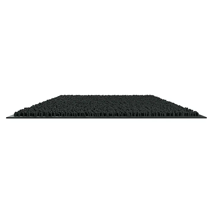 Camargue Alfombra de baño Zottel - 80 x 50 cm, Poliéster, Negro - Alfombra negra con una superficie texturizada. La alfombra es ideal para áreas de mucho tráfico y atrapa eficazmente la suciedad.