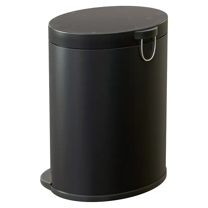 Venus Treteimer Aiko - 3 l, Metall, Schwarz - Schwarzer Treteimer mit abnehmbarem Deckel und Metallelement. Der Treteimer ist aus hochwertigen Materialien gefertigt und bietet ein elegantes Design.