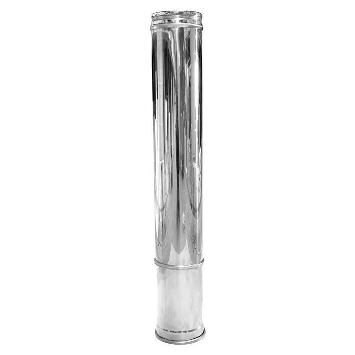 Nedco Kachelpijp Paspijp Enkelwandig 25-40 cm (Ø x l: 150 mm x 40 cm, Geborsteld RVS) | BAUHAUS