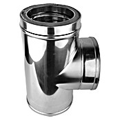 Nedco T-stuk pelletkachelpijp (90 °, 80 mm, Roestvrij staal) | BAUHAUS
