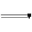 Camargue Cannes Handtuchhalter (2-armig, Schwarz, Matt)