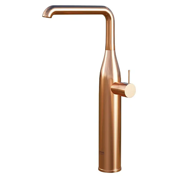 Grohe Essence New Waschtischarmatur XL-Size - Warm Sunset, Glänzend - Ein schimmernder Kupfer-Wasserhahn mit modernem Design, das Eleganz und Funktionalität vereint, perfekt für stilvolle Badezimmer und Küchen.
