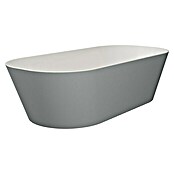 Camargue Freistehende Badewanne Torino (L x B: 170 x 80 cm, Sanitäracryl, Aluminium/Weiß) | BAUHAUS