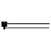 Camargue Cannes Handtuchhalter (2-armig, Schwarz, Matt)