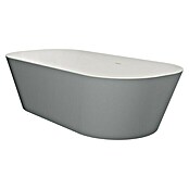 Camargue Freistehende Badewanne Torino (L x B: 170 x 80 cm, Sanitäracryl, Aluminium/Weiß) | BAUHAUS