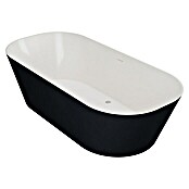 Camargue Freistehende Badewanne Torino (L x B: 170 x 80 cm, Sanitäracryl, Schwarz/Weiß) | BAUHAUS