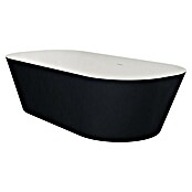 Camargue Freistehende Badewanne Torino (L x B: 170 x 80 cm, Sanitäracryl, Schwarz/Weiß) | BAUHAUS