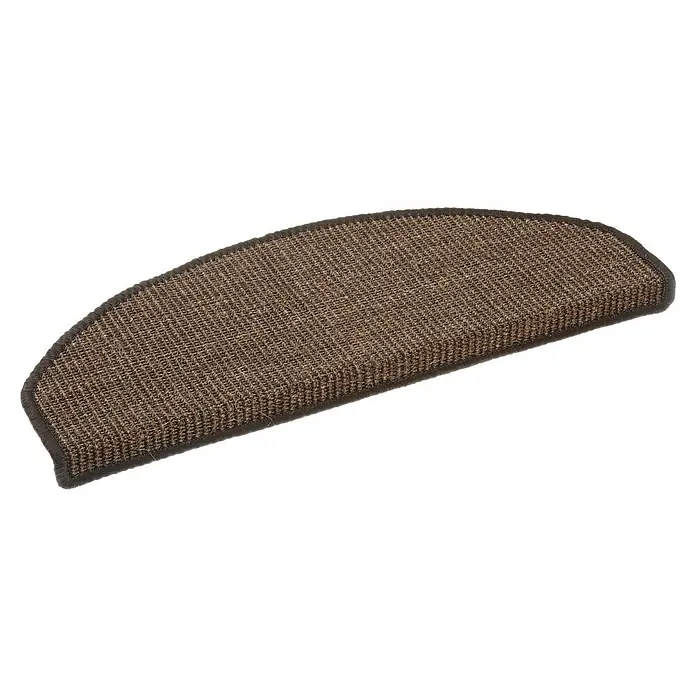 Astra Stufenmatte Manaus - 28 x 65 cm, 100 % Sisal, Dunkelbraun - Elegante, braune Treppenmatte aus Sisal mit robuster Bordüre für zusätzlichen Schutz und eine stilvolle Optik auf jeder Treppe.
