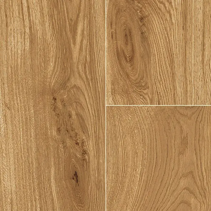 Atlas Concorde Solution Living Nature Feinsteinzeugfliese Twist Rovere - 22,5 x 90 cm, Beige, Matt - Nahaufnahme von hellbraunem, hochwertigem Holzboden mit detaillierter Maserung für ein natürliches Ambiente.