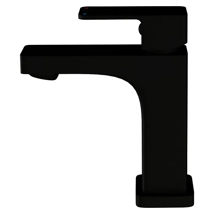 Camargue Waschtischarmatur Marbella - Schwarz, Matt - Schwarzer Waschtischmischer in modernem Design für stilvolle Badezimmer. Elegante Armatur mit präziser Temperaturregelung.