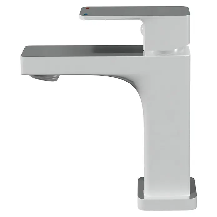Camargue Waschtischarmatur Marbella - Weiß, Matt - Weißer moderner Wasserhahn. Minimalistisches Design mit klaren Linien für ein stilvolles Badezimmer.