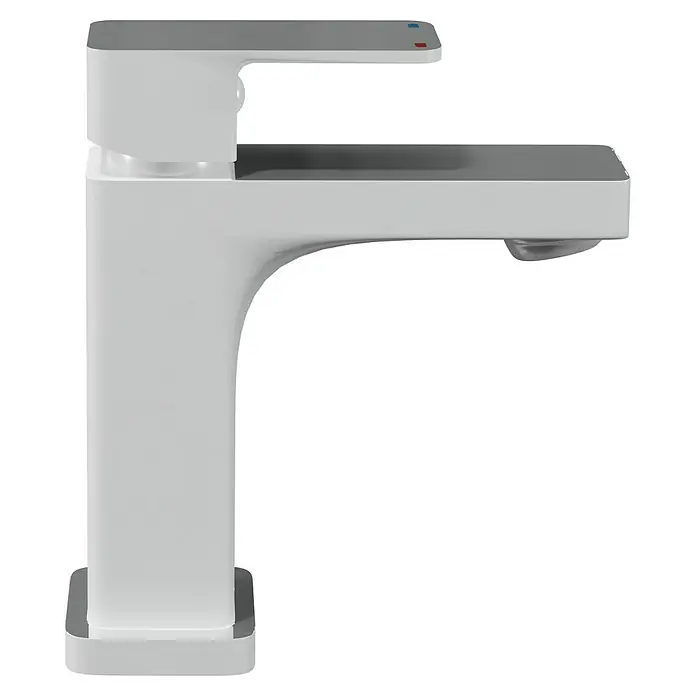 Camargue Waschtischarmatur Marbella - Weiß, Matt - Ein moderner, weißer Waschtischmischer mit klaren Linien und minimalistischem Design. Perfekt für ein stilvolles Badezimmer.