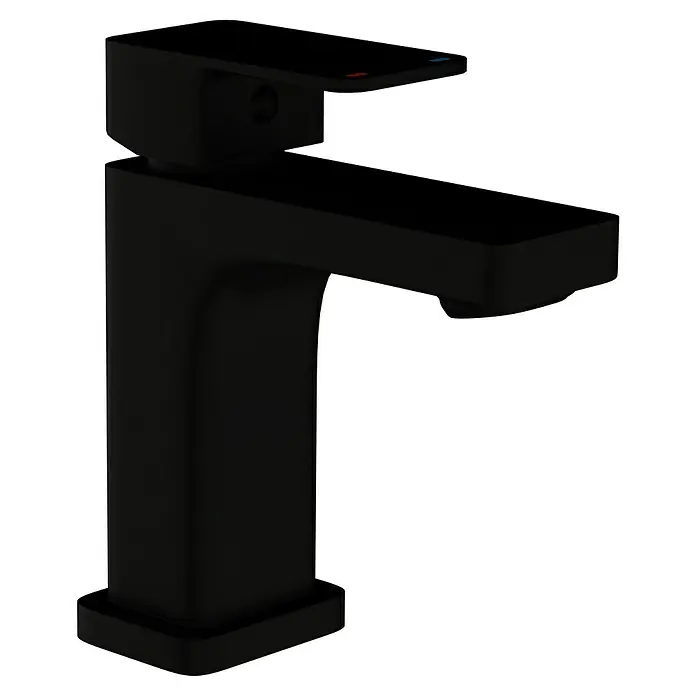 Camargue Waschtischarmatur Marbella - Schwarz, Matt - Schwarzer Wasserhahn mit minimalistischem Design und Hebel für präzise Wasserkontrolle. Ideal für moderne Badezimmer.
